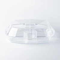 KSP Chill It 4-Section Tray - 15” x 11” x 4.5” (Clear)