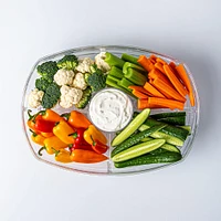 KSP Chill It 4-Section Tray - 15” x 11” x 4.5” (Clear)