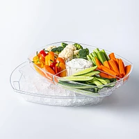 KSP Chill It 4-Section Tray - 15” x 11” x 4.5” (Clear)