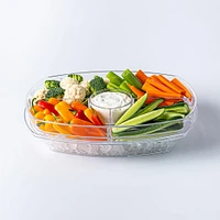 KSP Chill It 4-Section Tray - 15” x 11” x 4.5” (Clear)