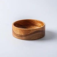 KSP Tala Acacia Wood Round Straight Bowl Small 15 x 15 x 5 cm