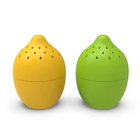 Kikkerland Zest Fresh Fridge & Freezer Freshener Set of 2 Green/Yellow