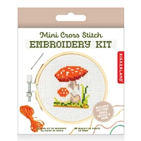 Kikkerland Cross Stitch 'Mushroom' Mini Embroidery Kit