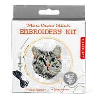 Kikkerland Cross Stitch 'Cat' Mini Embroidery Kit