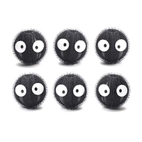 Kikkerland Buddies Laundry Lint Ball - Set of 6 (Black)