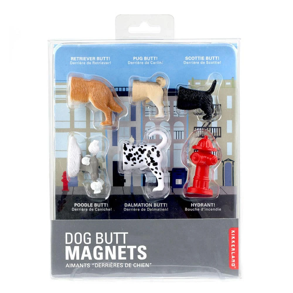 Kikkerland Funky 'Dog Butt' Magnet - Set of 6 (Multi Colour)