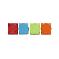 Kikkerland Funky 'Square' Clip Magnet - Set of 4 (Multi Colour)