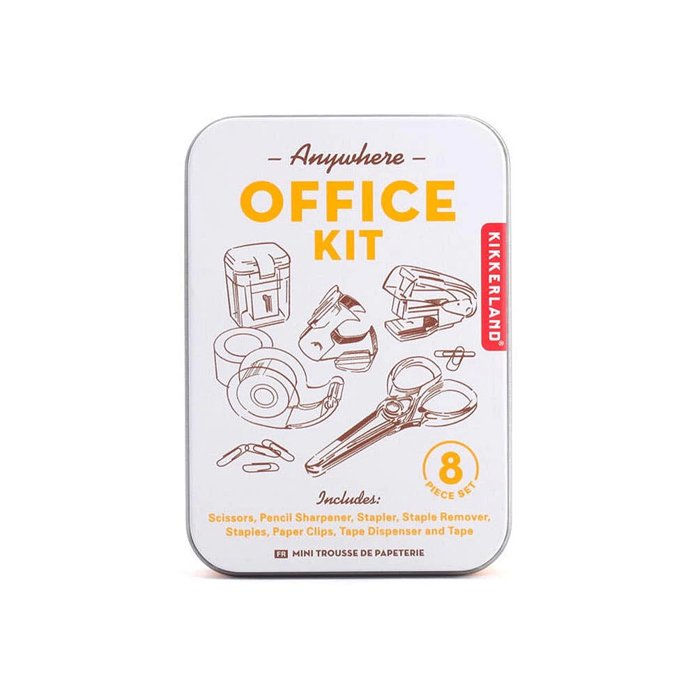 Kikkerland Tin Anywhere Office Kit