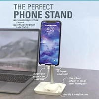 Kikkerland Tech Adjustable Perfect Phone Stand (White)