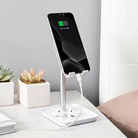 Kikkerland Tech Adjustable Perfect Phone Stand (White)