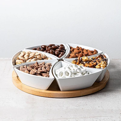 KSP Fixings Serving Set -  S/7 - 31cm Dia. (White)