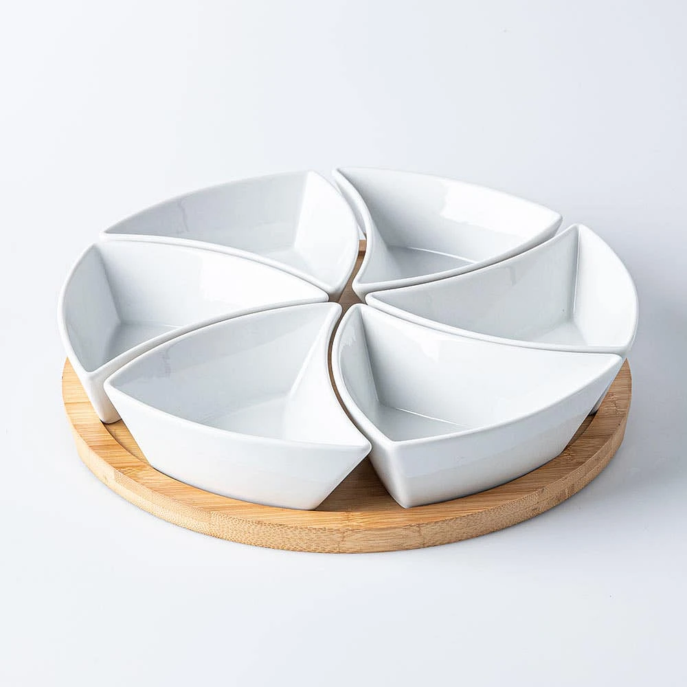 KSP Fixings Serving Set -  S/7 - 31cm Dia. (White)