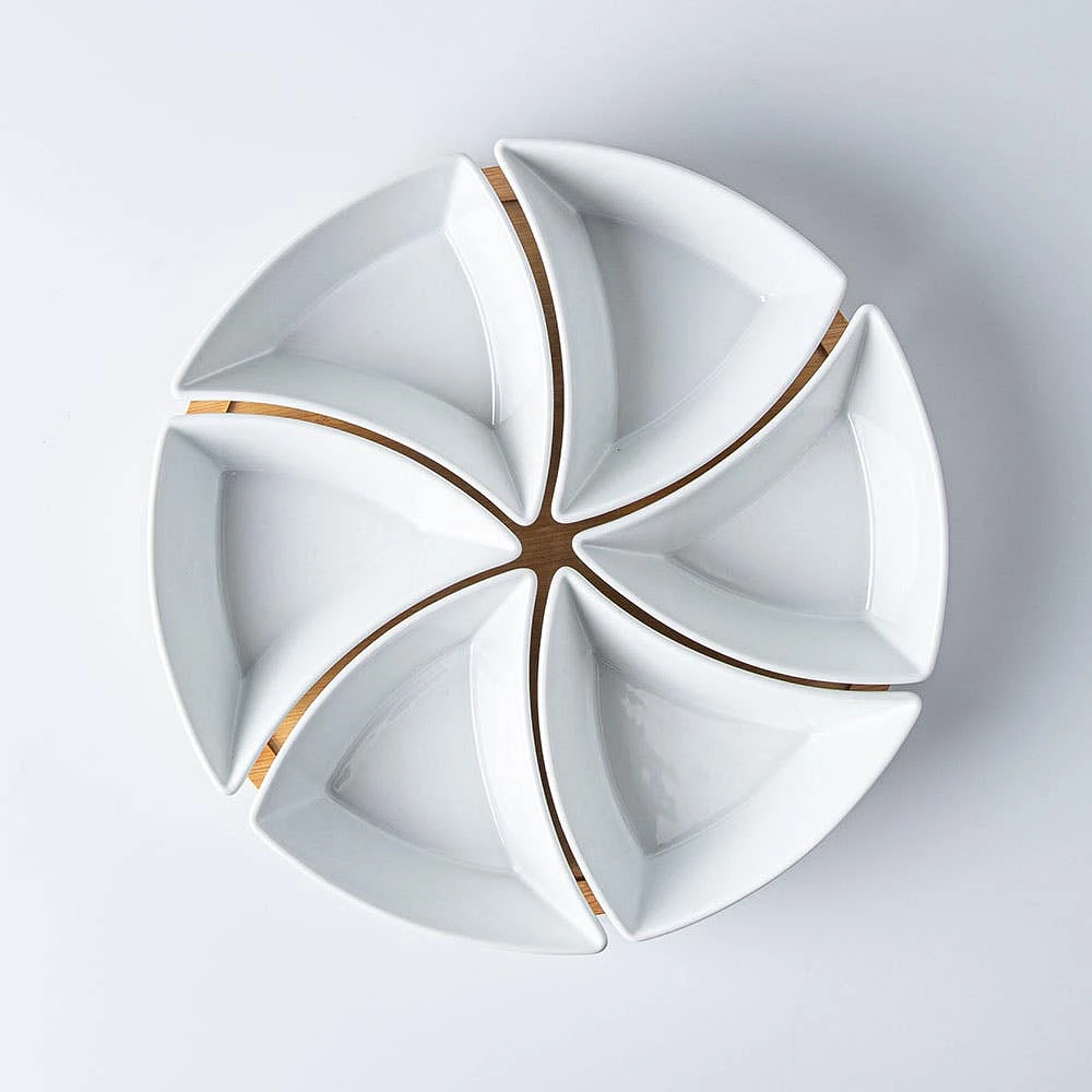 KSP Fixings Serving Set -  S/7 - 31cm Dia. (White)