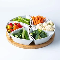 KSP Fixings Serving Set -  S/7 - 31cm Dia. (White)