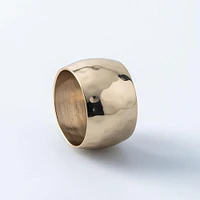 KSP Gather & Dine 'Hammered' Napkin Ring (Shiny Brass)