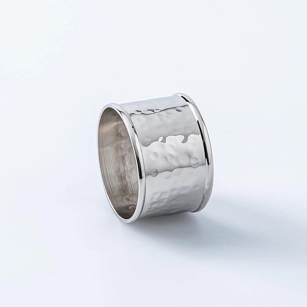 KSP Gather & Dine 'Hammered Duo' Napkin Ring (Nickel)