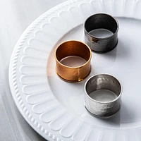 KSP Gather & Dine 'Hammered Duo' Napkin Ring (Nickel)