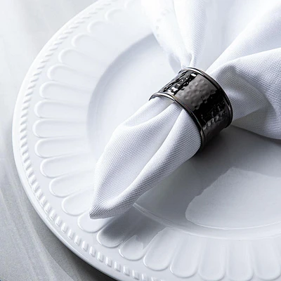 KSP Gather & Dine 'Hammered Duo' Napkin Ring (Black)