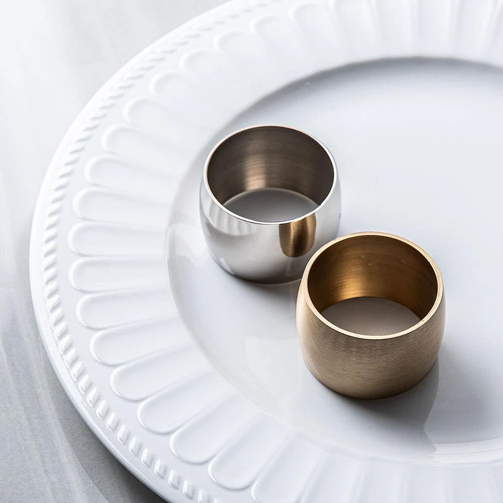 KSP Gather & Dine 'Round' Napkin Ring (Matte Brass)