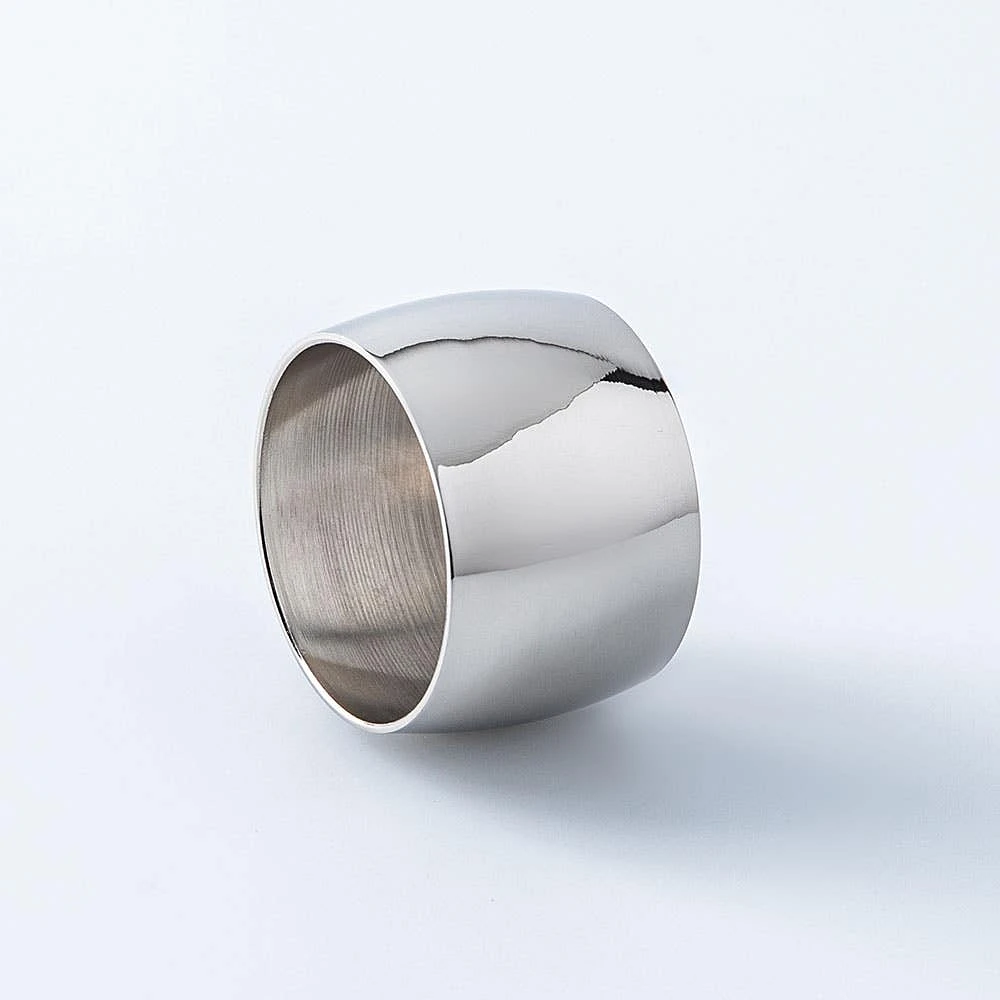 KSP Gather & Dine 'Round' Napkin Ring (Shiny Nickel)