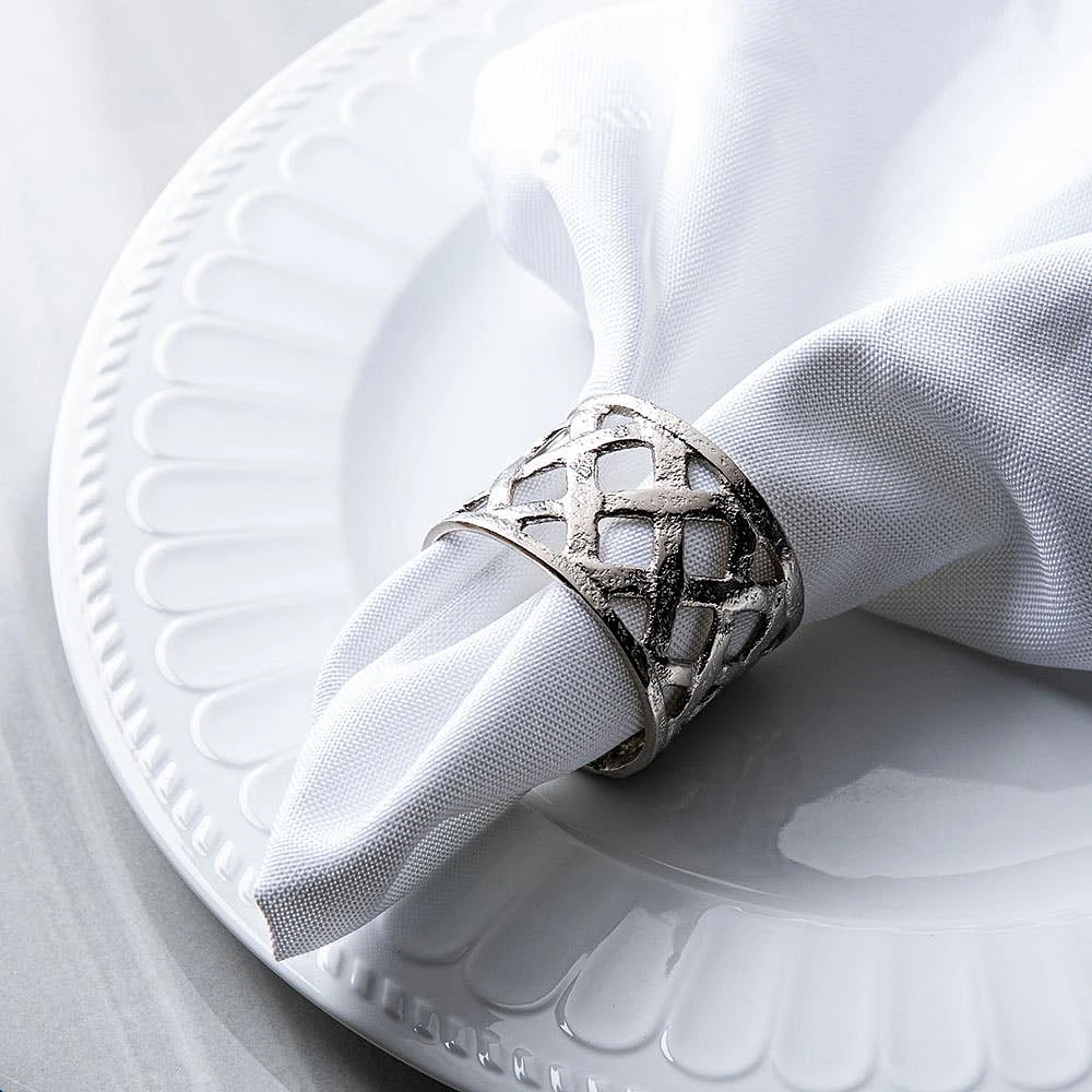 KSP Gather & Dine 'Weave' Napkin Ring (Nickel)