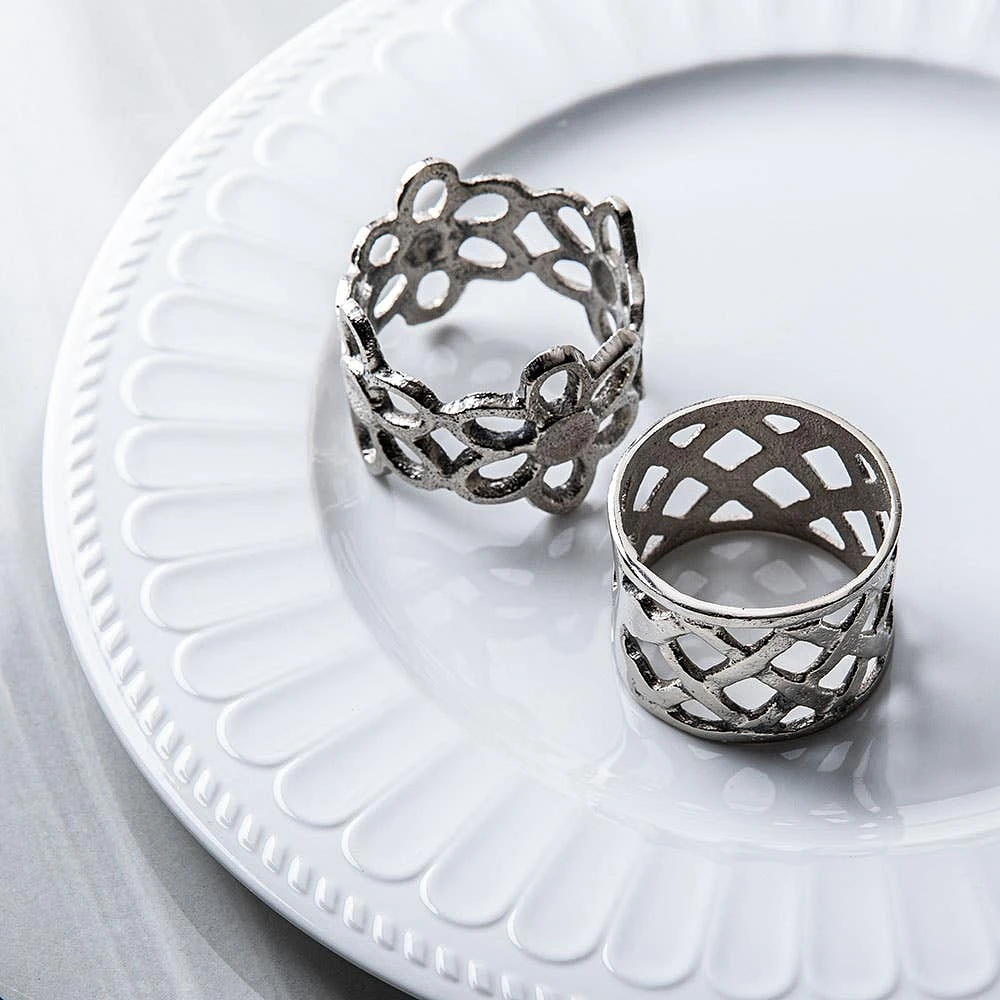 KSP Gather & Dine 'Weave' Napkin Ring (Nickel)