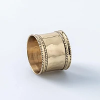 KSP Gather & Dine 'Beaded Edge' Napkin Ring (Shiny Brass)