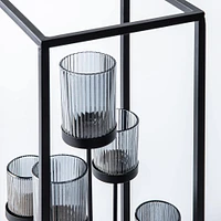 KSP Elevate '5-Lite' Iron Candleholder 17" H (Black/Smoke)