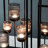 KSP Elevate '7-Lite' Iron Candleholder 24" H (Black/Smoke)