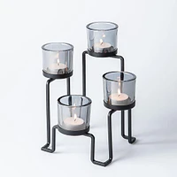 KSP Quartet '4-Lite' Iron Candleholder (Black/Smoke)