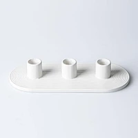 KSP Radiant '3-Lite' Ceramic Taper Candle Holder