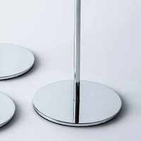 KSP Trinity Metal Taper Candle Holder - Set of 3 (Silver)