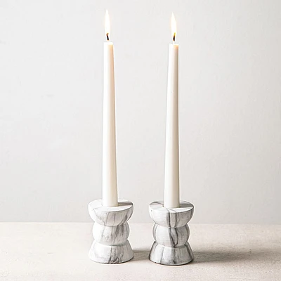 KSP Carrera 'Marble' Cement Taper Candle Holder