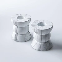 KSP Carrera 'Marble' Cement Taper Candle Holder