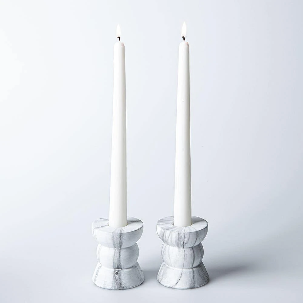 KSP Carrera 'Marble' Cement Taper Candle Holder