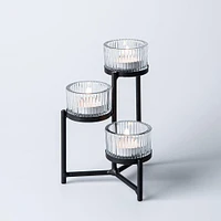 KSP Ascend '3-Lite' Iron Tealight Holder (Black)