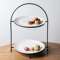 KSP Kingsley '2-Tier' Iron Plate Stand - Large (Black)
