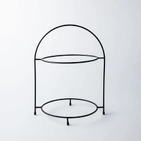 KSP Kingsley '2-Tier' Iron Plate Stand - Large (Black)