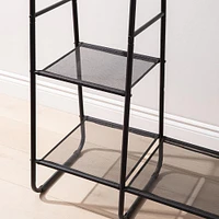 KSP Noir Garment Rack with Shelves (Black)