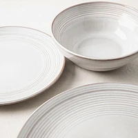 KSP Arcadia Reactive Stoneware Dinnerware - Set of 12 (Grey)