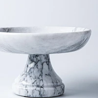KSP Marbelle Marble Footed Fruit Bowl (7.9" Dia.)