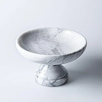 KSP Marbelle Marble Footed Fruit Bowl (7.9" Dia.)