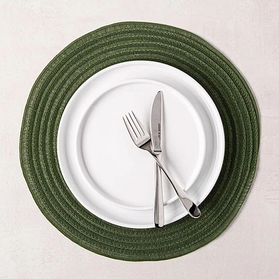 KSP Gather & Dine Cirque Woven Vinyl Placemat (Olive Green)