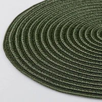 KSP Gather & Dine Cirque Woven Vinyl Placemat (Olive Green)