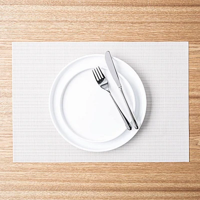 KSP Gather & Dine Vega Vinyl Placemat (Silver)