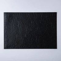 KSP Gather & Dine Textura Luxe Reversible Vinyl Placemat (Black)