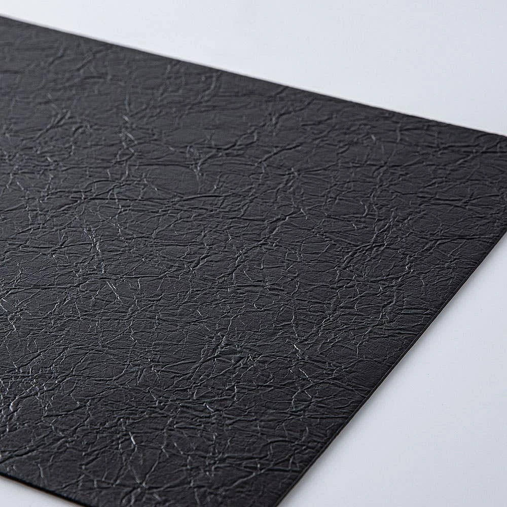 KSP Gather & Dine Textura Luxe Reversible Vinyl Placemat (Black)