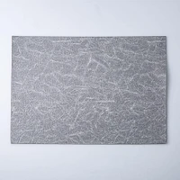 KSP Gather & Dine Textura Luxe Reversible Vinyl Placemat (Silver)