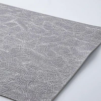 KSP Gather & Dine Textura Luxe Reversible Vinyl Placemat (Silver)