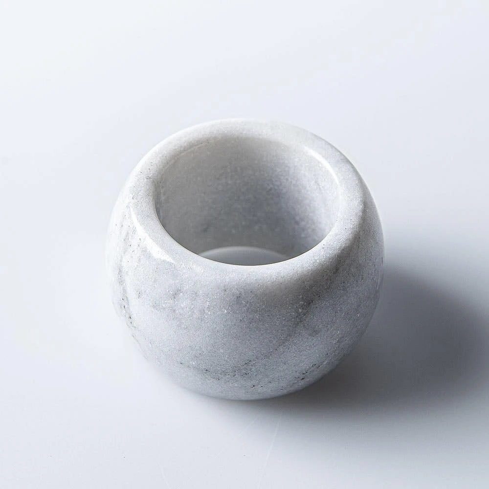 KSP Gather & Dine Marble Napkin Ring (White)